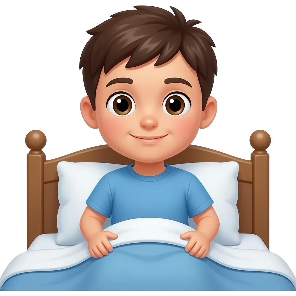 boy making bed emoji