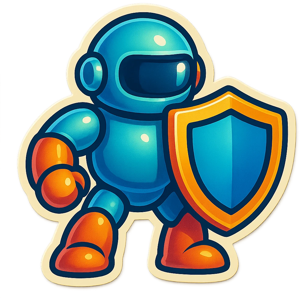 Lets do something else now. can you show me a iWexie shield robot emoji