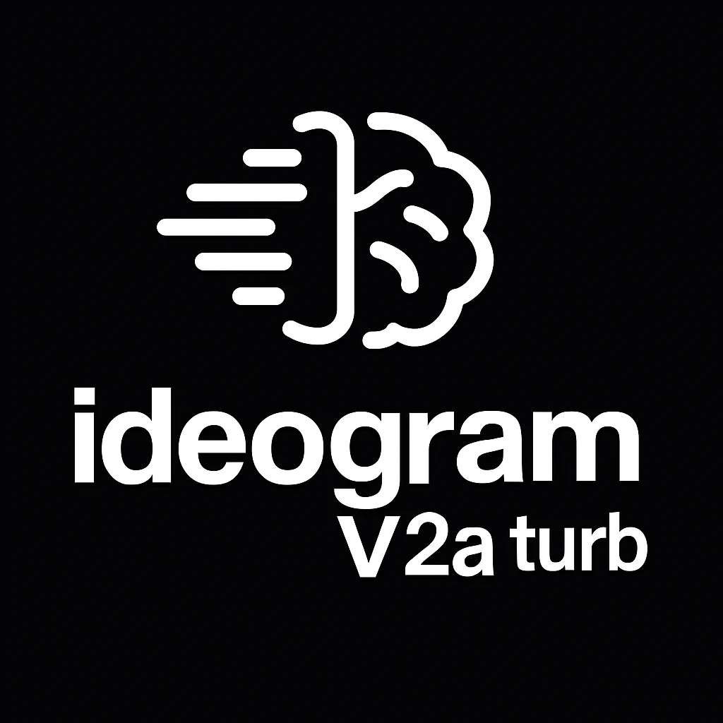 recreate this logo with text of "ideogram V2a turb", MAKE IT FIT IN SQAURE  emoji