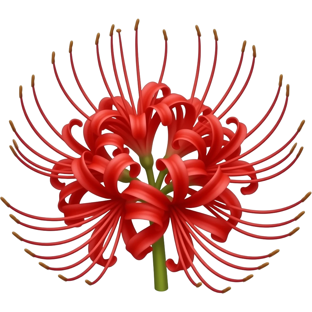 Red spider lily vibrant anime 2d emoji