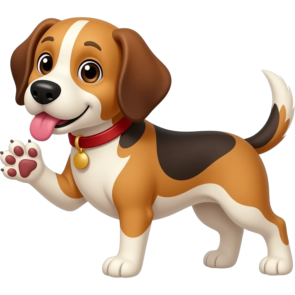 dog licking paw emoji