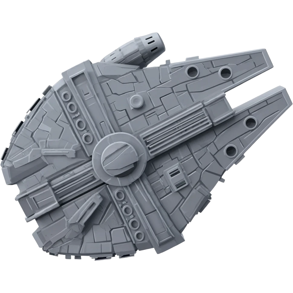 the millennium falcon flying through space emoji