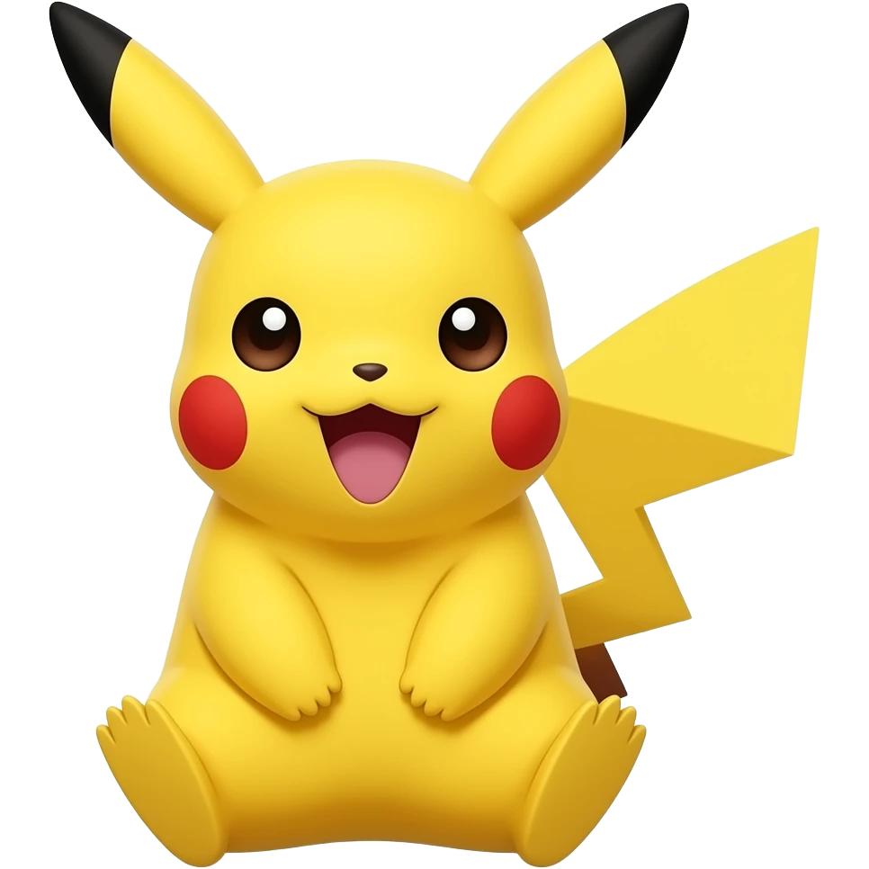 Pikachu with open asshole emoji