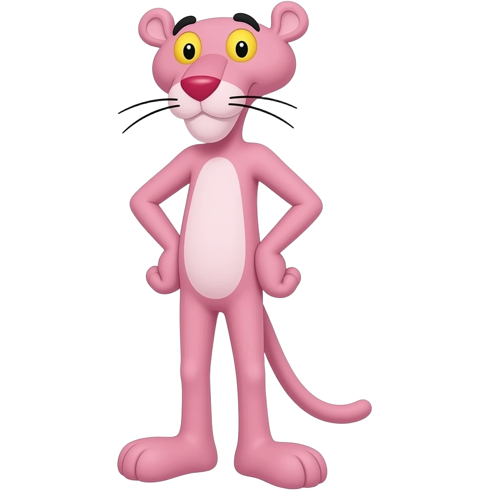A pink panther emoji