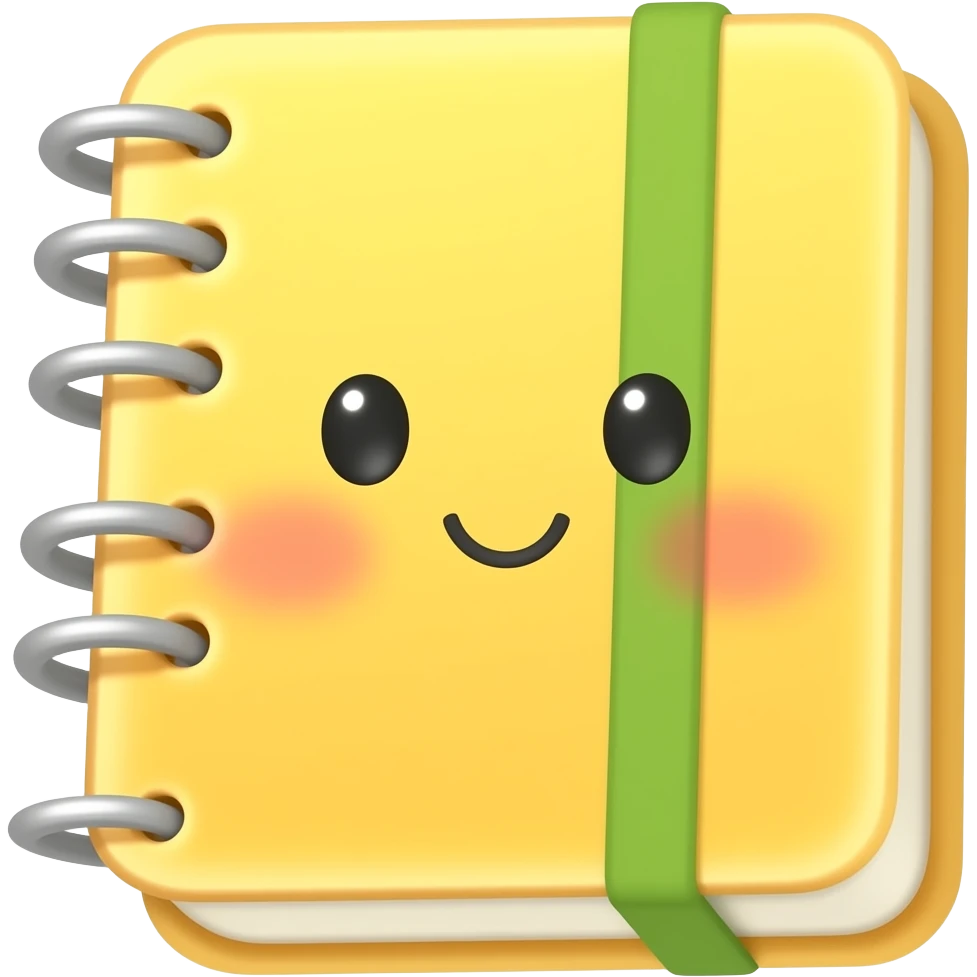cute yellow notebook emoji