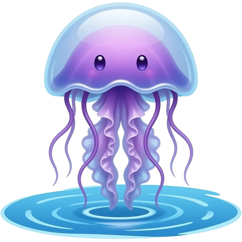 Grape jellyfish character emoji