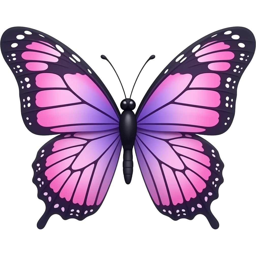 Flying Purple and pink butterfly emoji