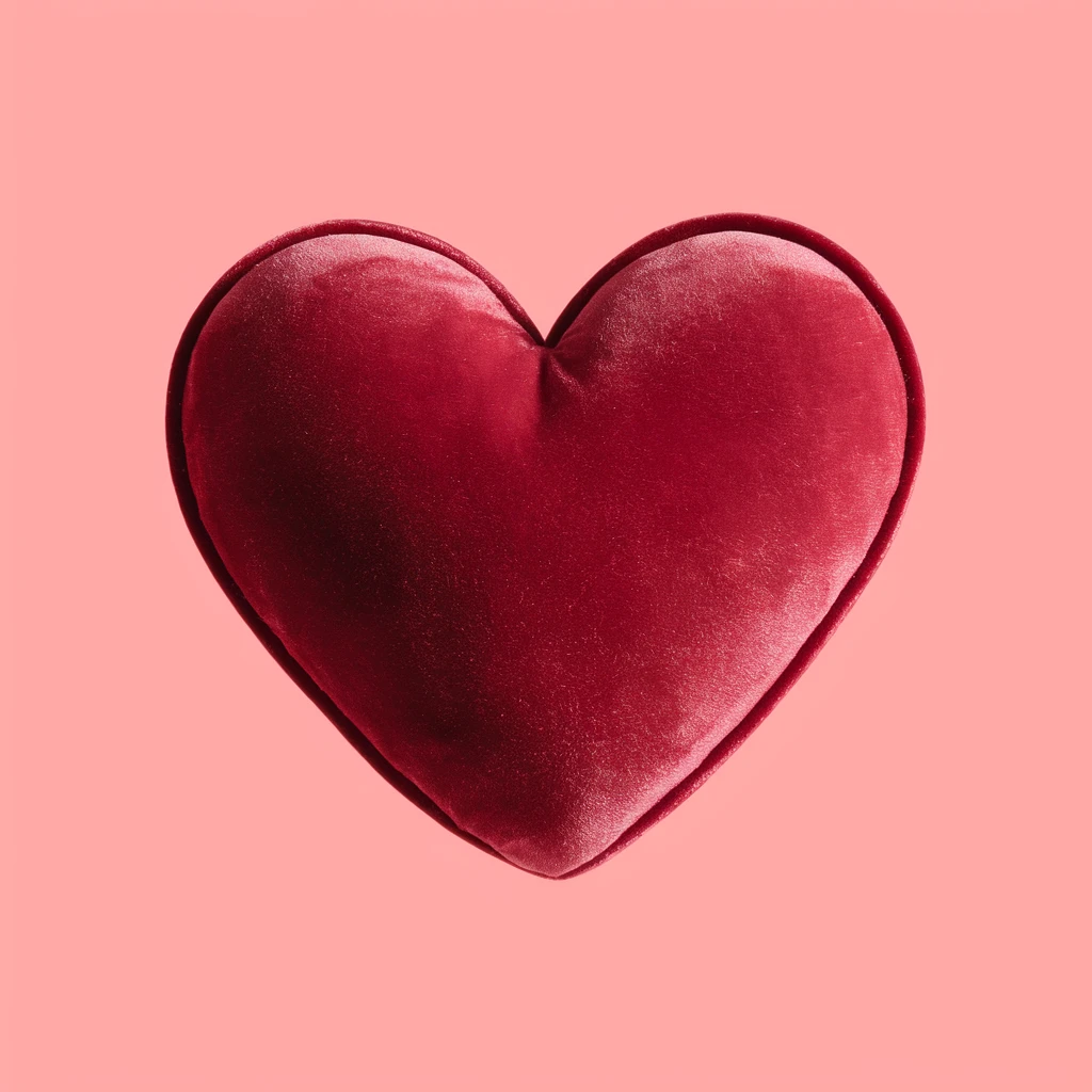 heart with a velvet texture emoji