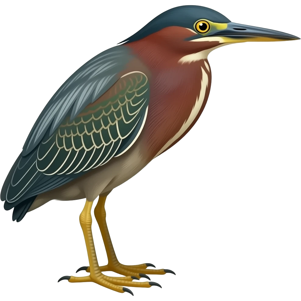 Green heron emoji