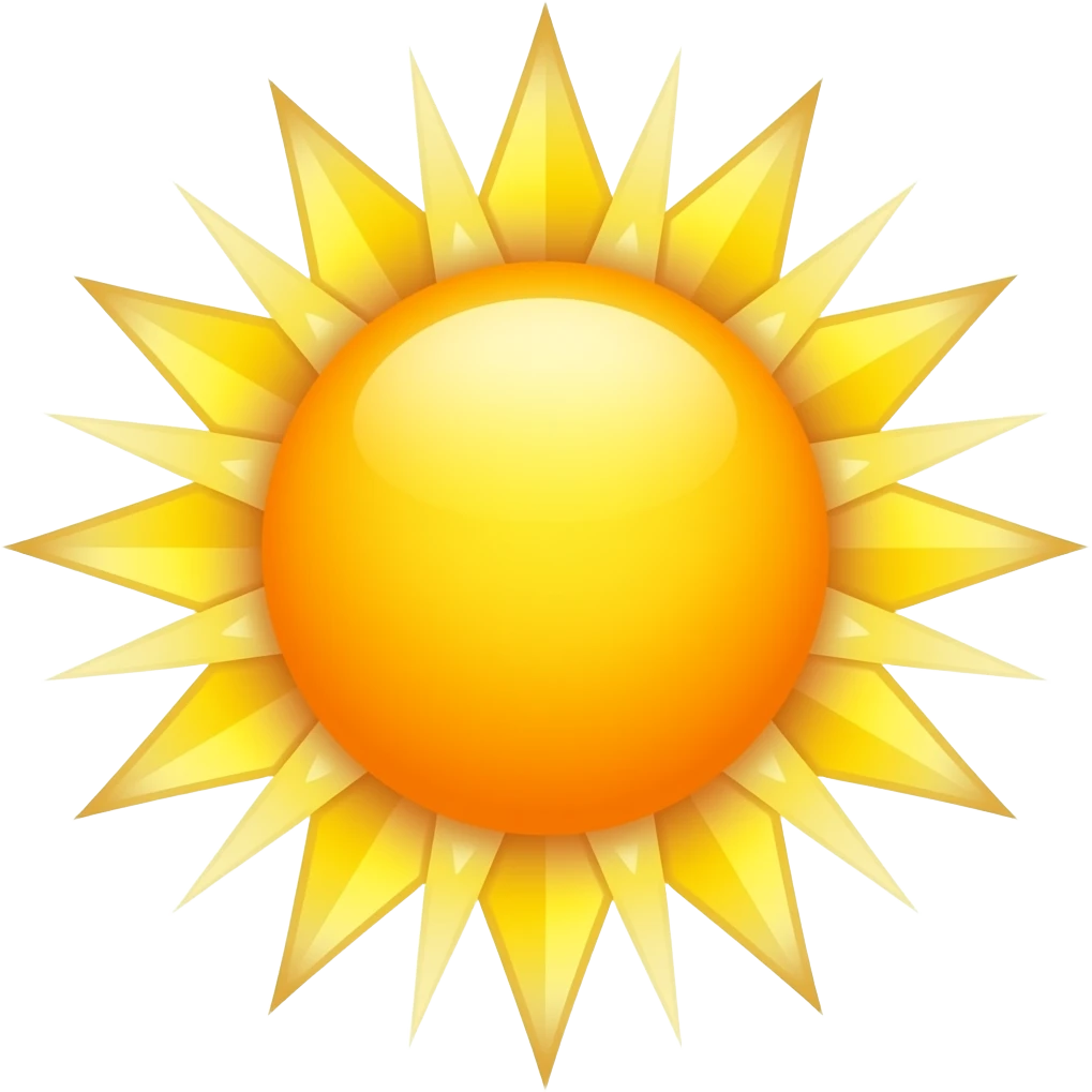 Sun in a spiral with strong rays emoji