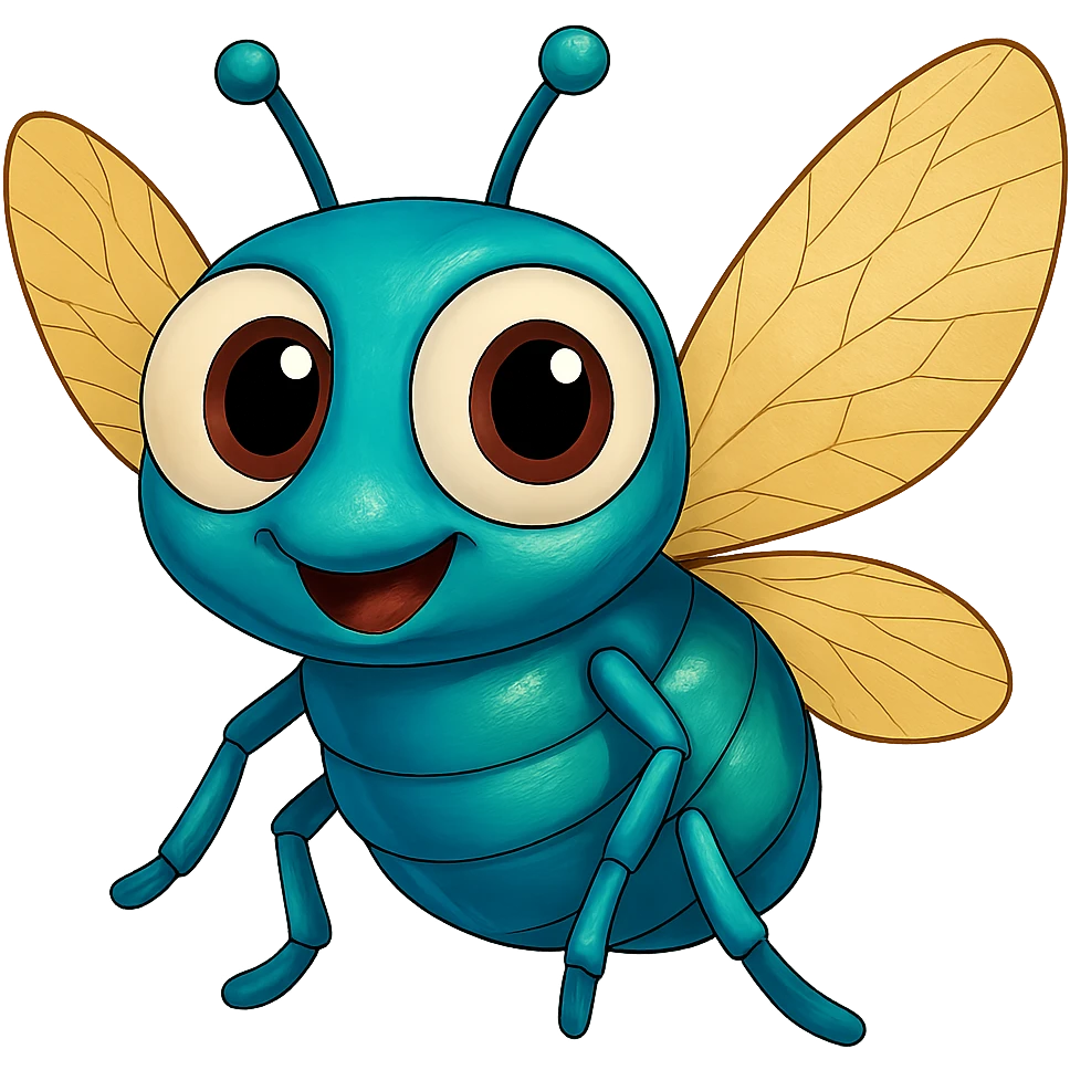 can you make the fly wings more yellowish like on a real fly, trasparent background emoji