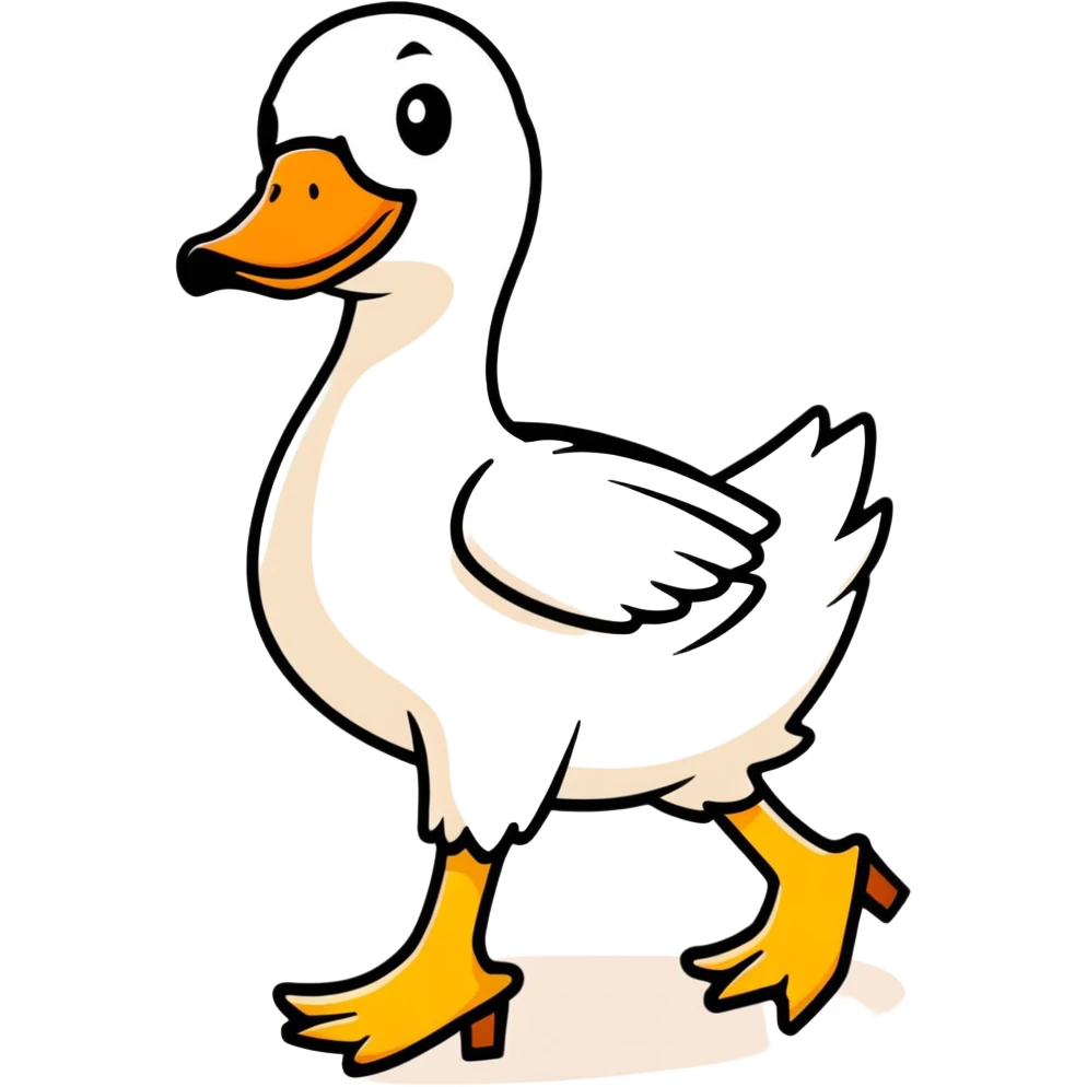 Duck walking emoji