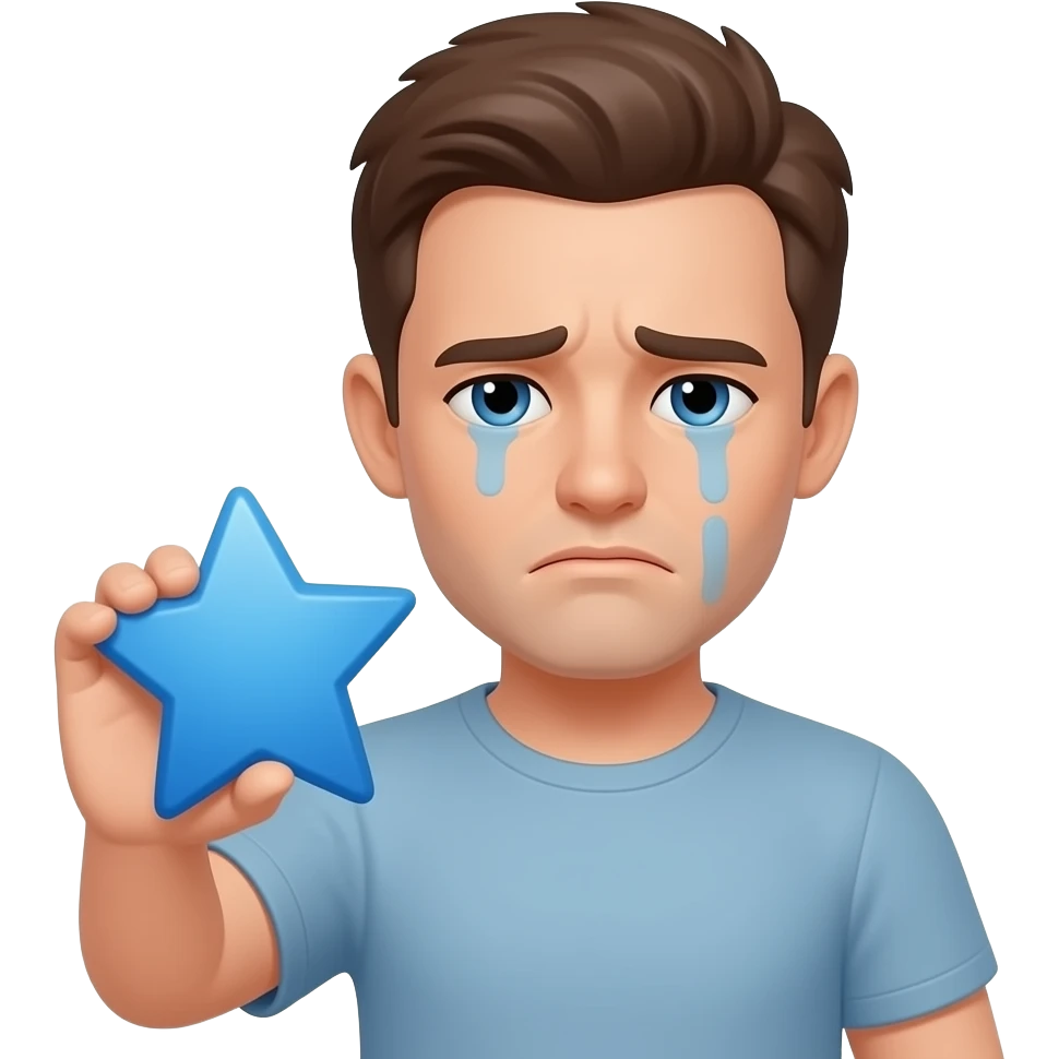 Make him sad with a blue star emoji