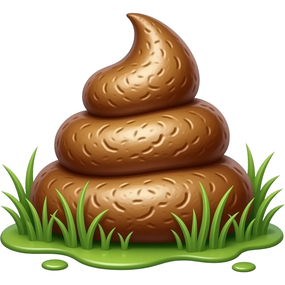 Caca en train de faire caca emoji