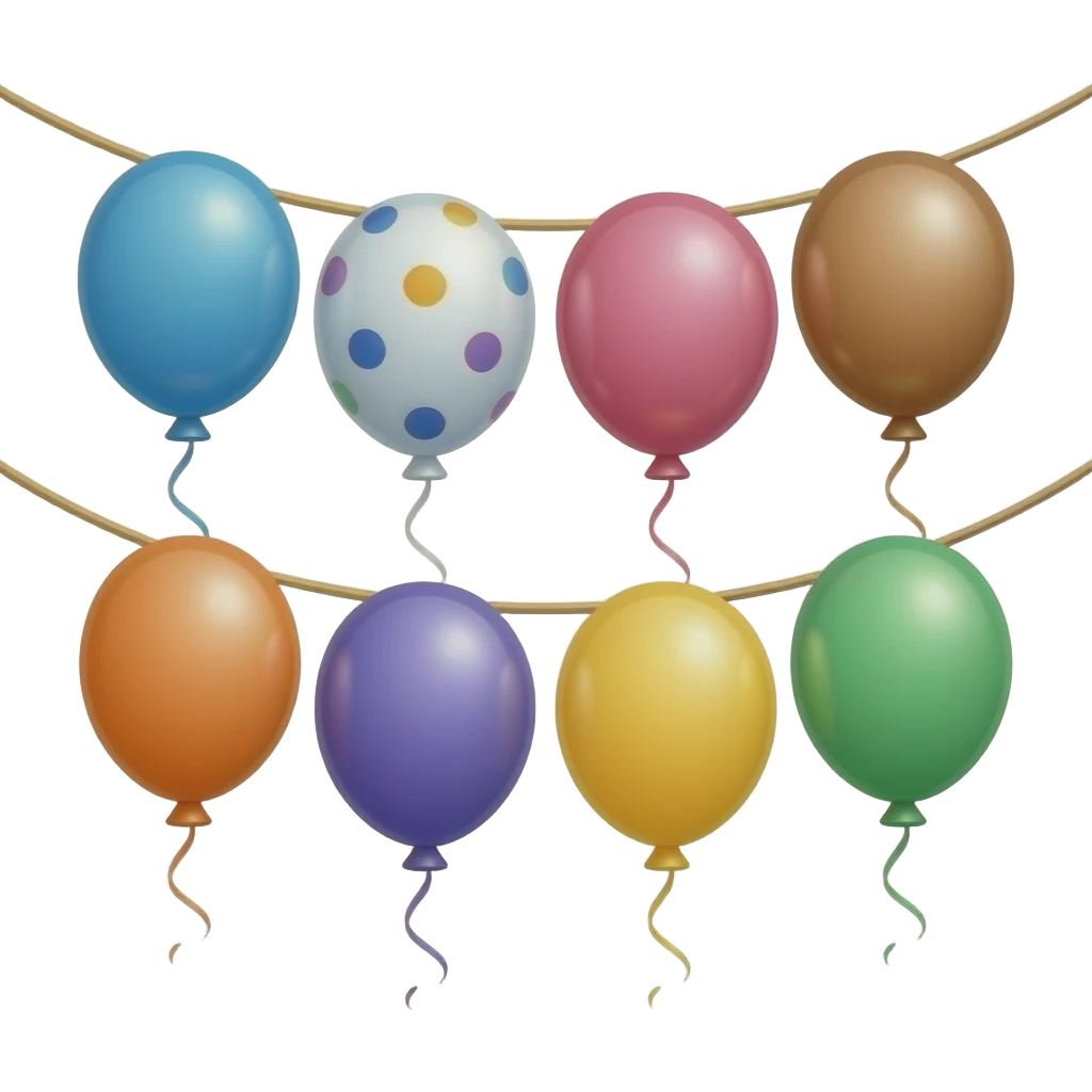 Small balloon garland emoji