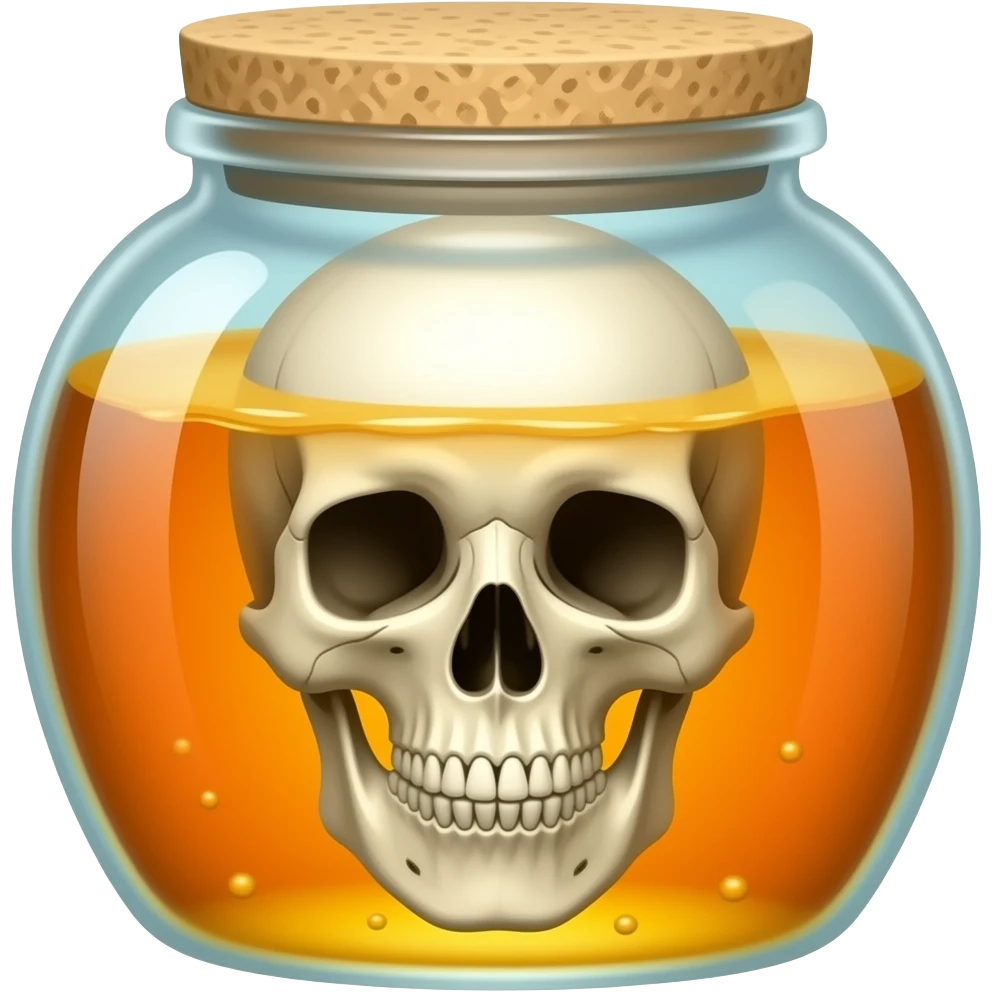 Skull in a honey bottle emoji