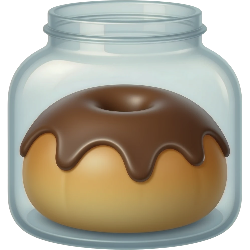 a chocolate bun in a jar emoji
