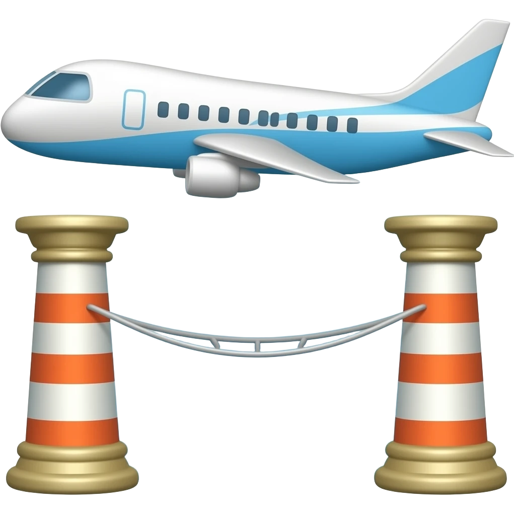 İki kulenin arasından yatay bir uçak geçsin emoji