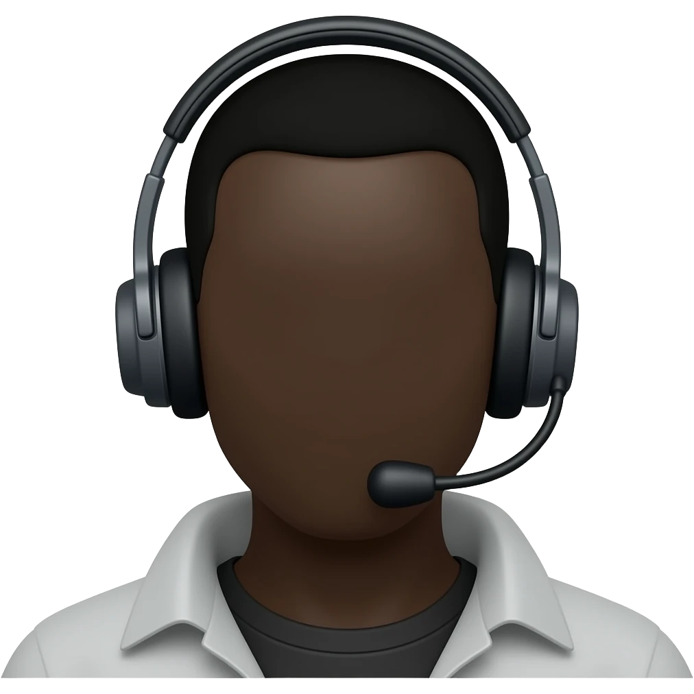 Bana Müşteri hizmetĺeri Emojisı Yap Fakat İnsan Siluet gibi olsun siyah Ağzında Kulaktan gelen mikrofon Kulaklık Baş Üstü vb Olsun Müşteri Hizmetleri İşte emoji