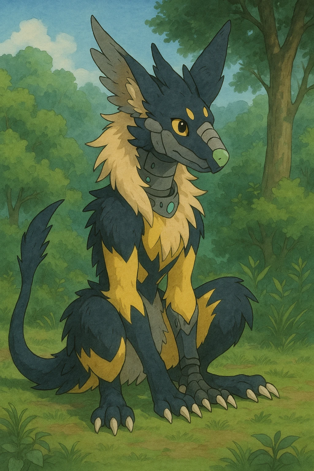 Sergal-Protogen-Trico-Zeraora-Vernid-fusion-hybrid-creature emoji