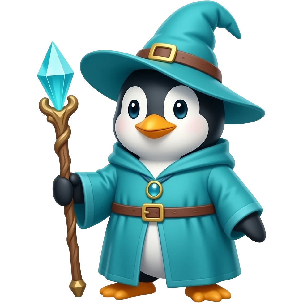 Penguin Wizard emoji