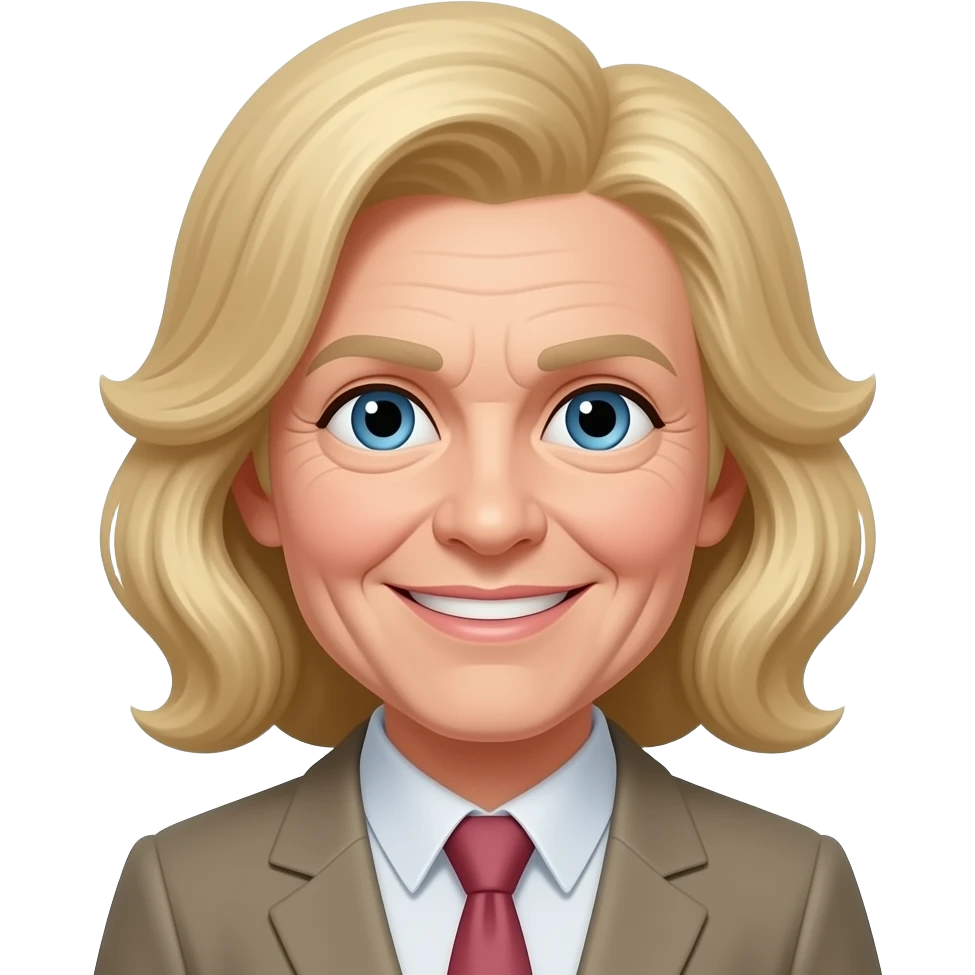 Seventy five year old blonde caucasion emoji