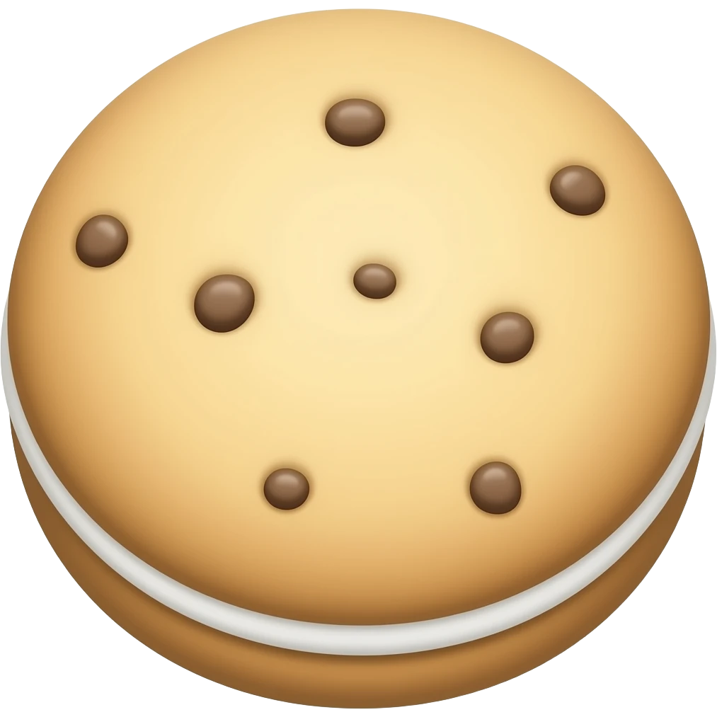 Cookies and cream cookie emoji