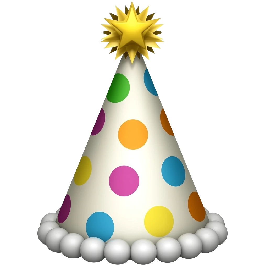 a birthday hat emoji