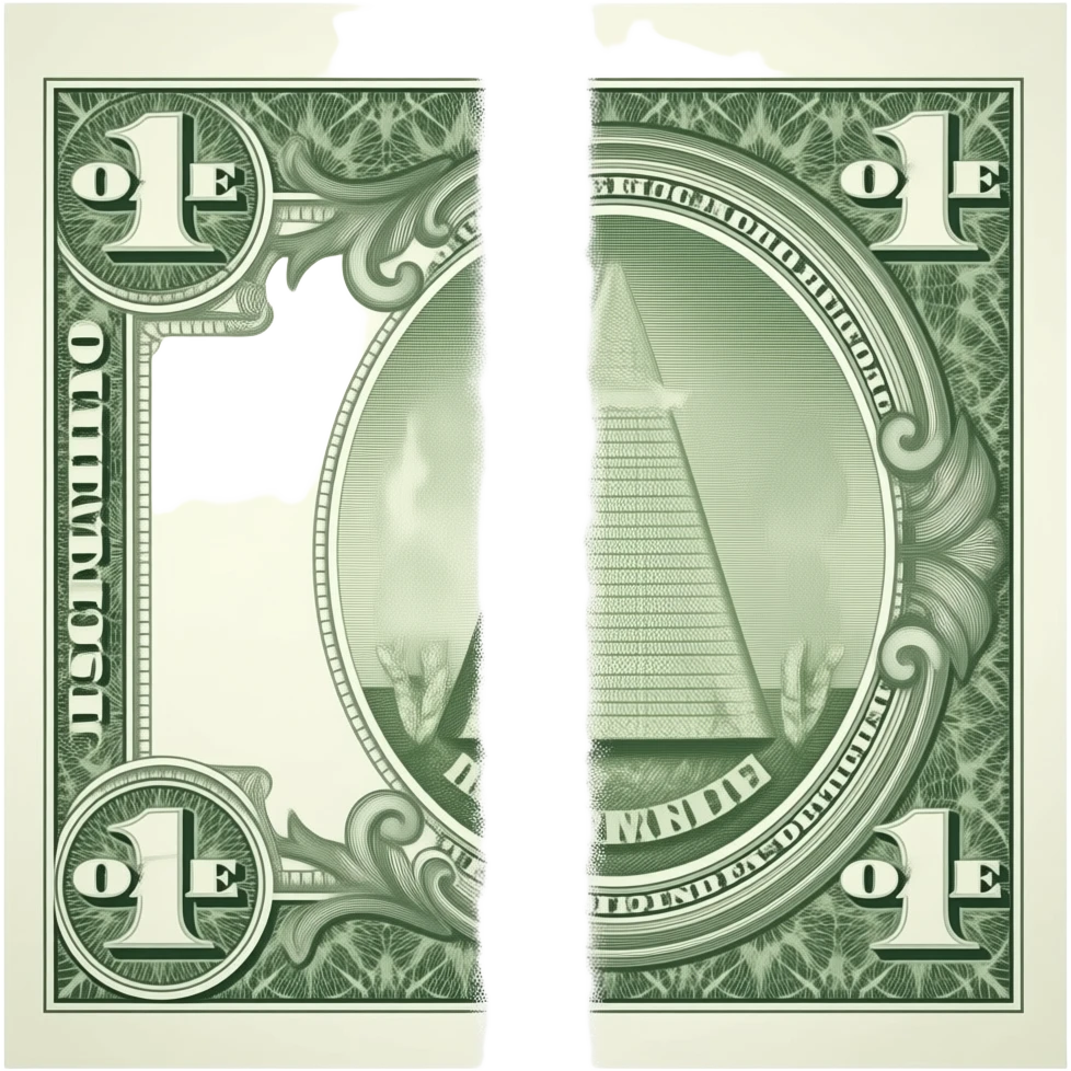 Белая полоса порошка с купюрой emoji