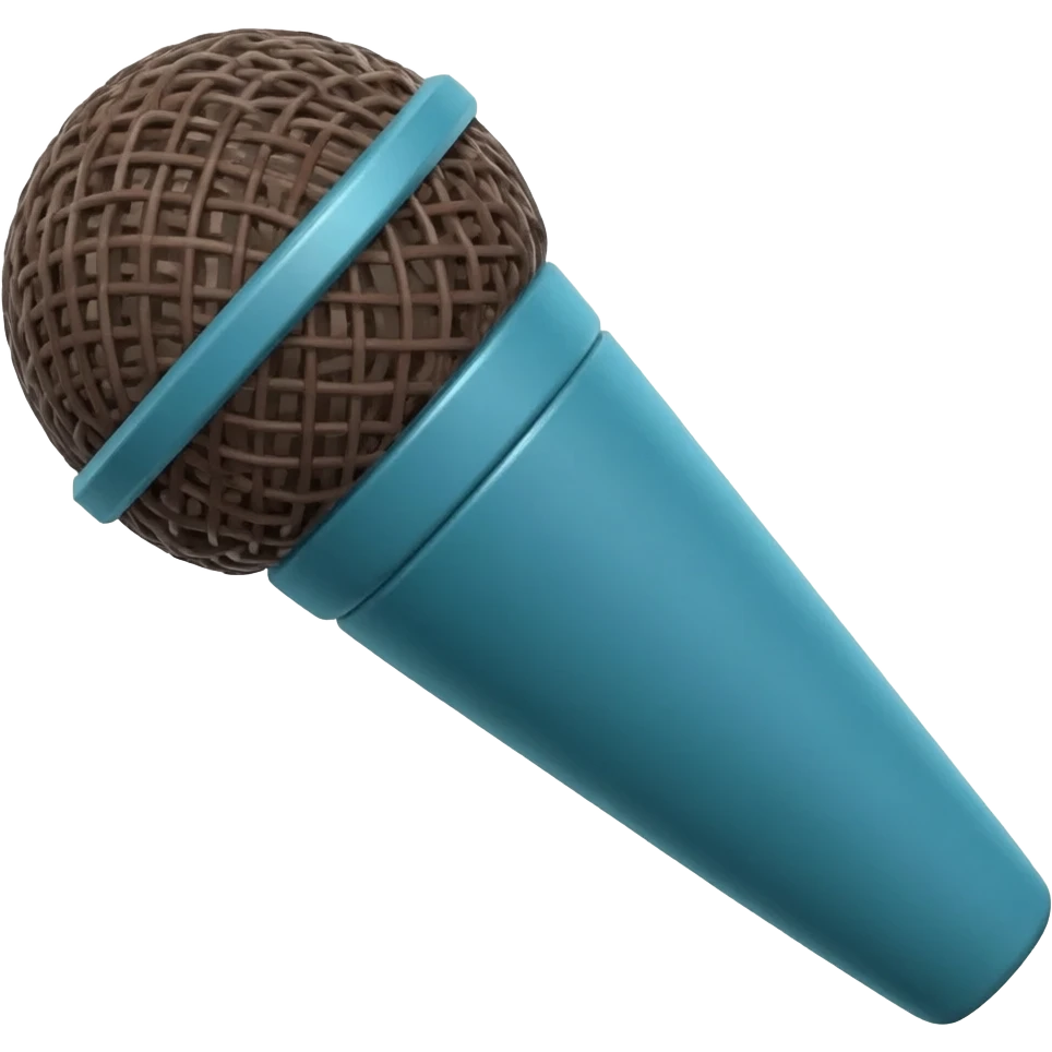 blue and brown podcast mic emoji