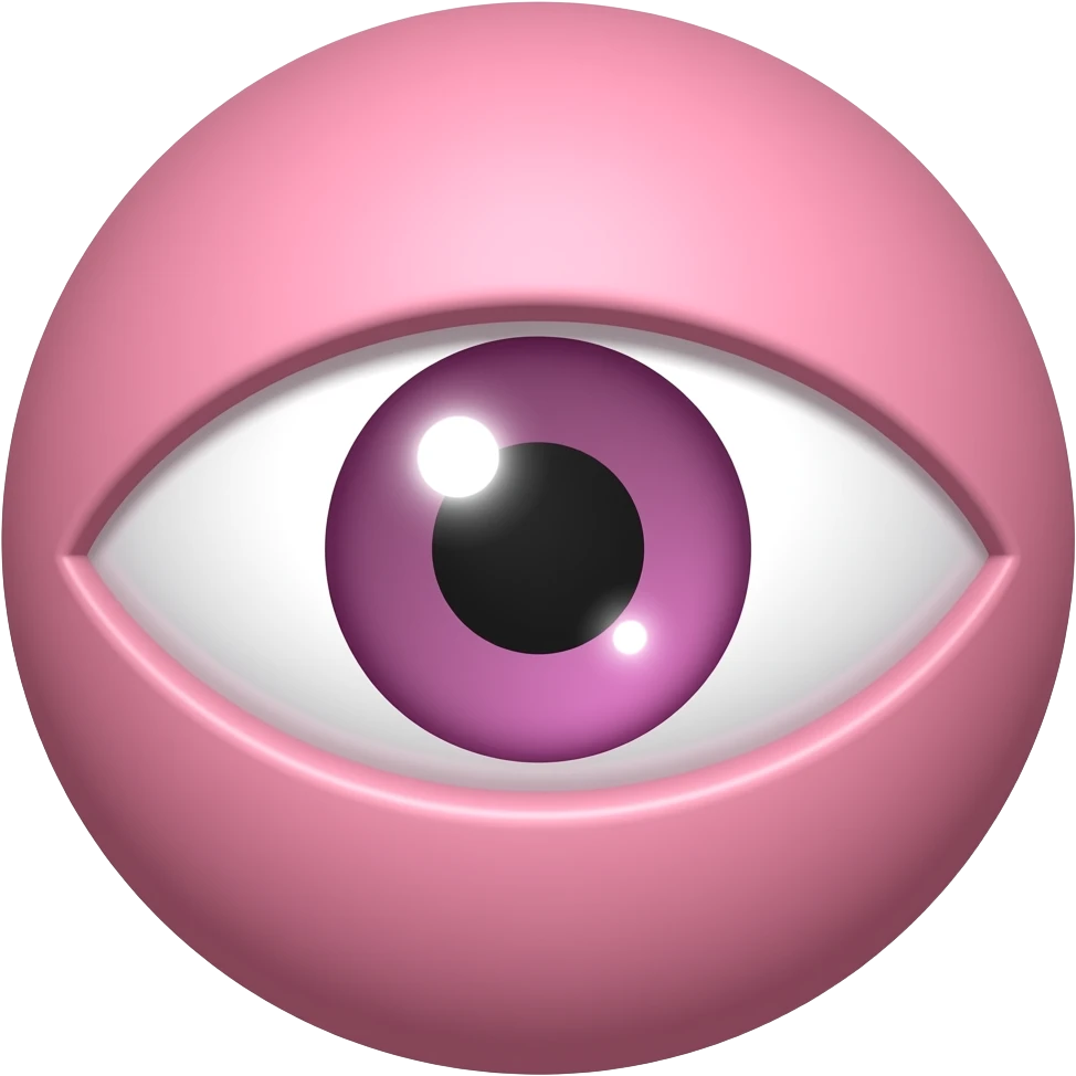 Pink evil eye emoji