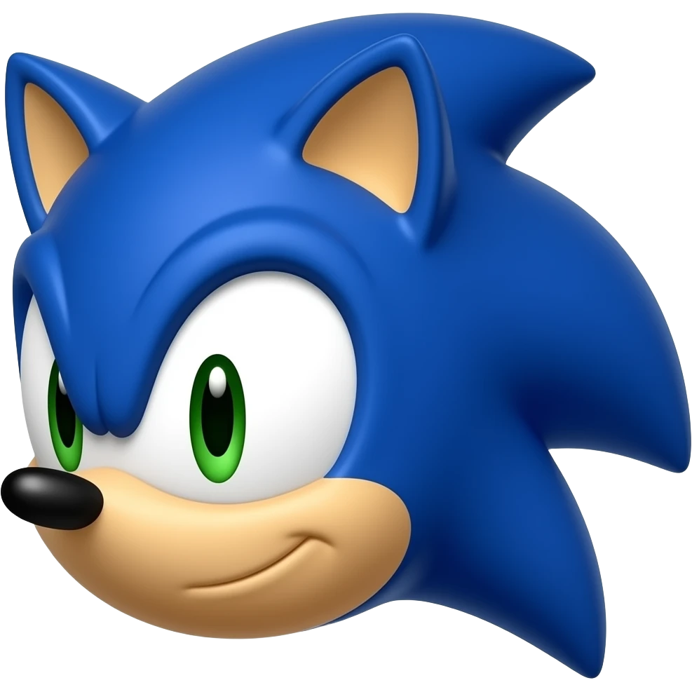 Sonic the hedgehog’s head emoji