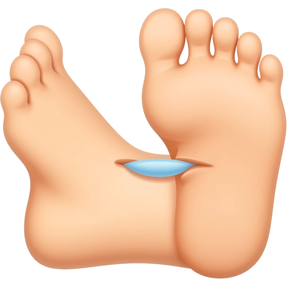 A nose sniffing a toe emoji