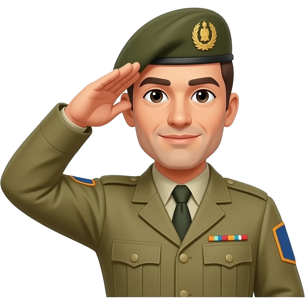 War person saluting emoji