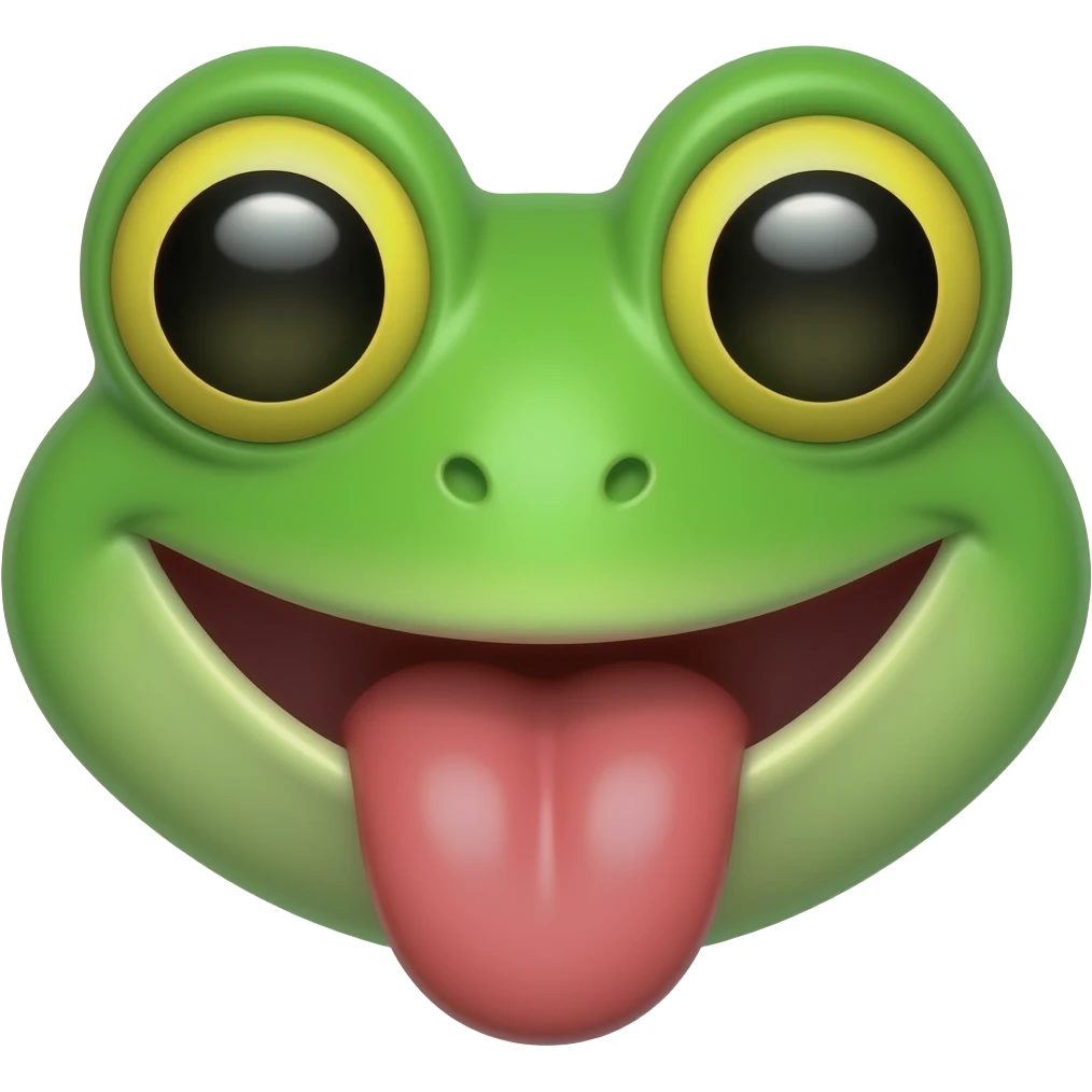 Freaky tounge frog face emoji