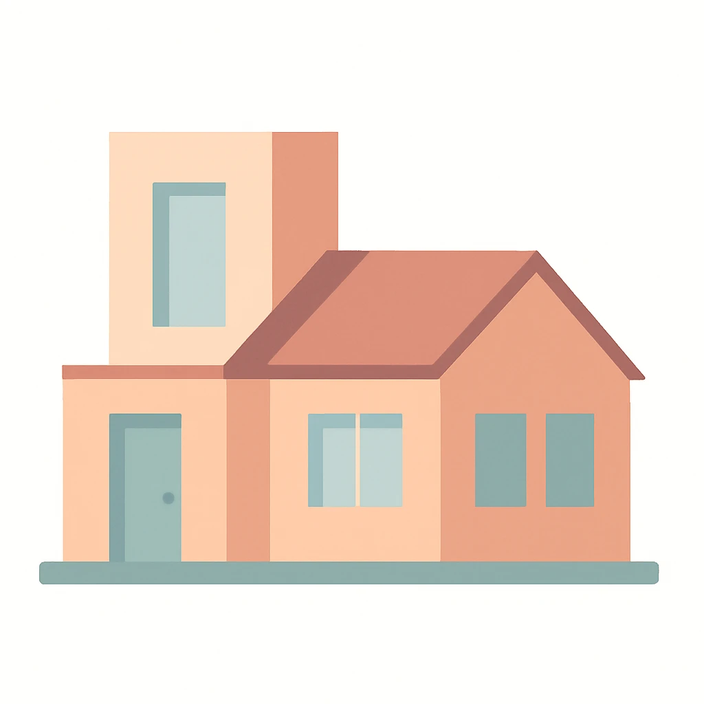 Flat design style house emoji