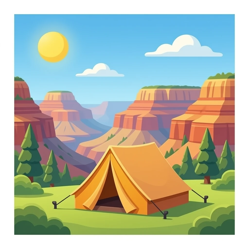 camping at grand canyon emoji