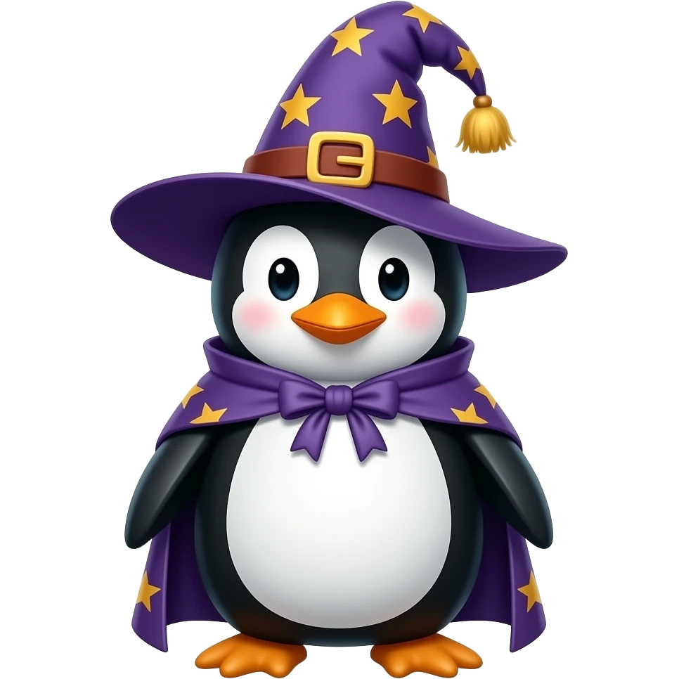 Penguin Wizard emoji
