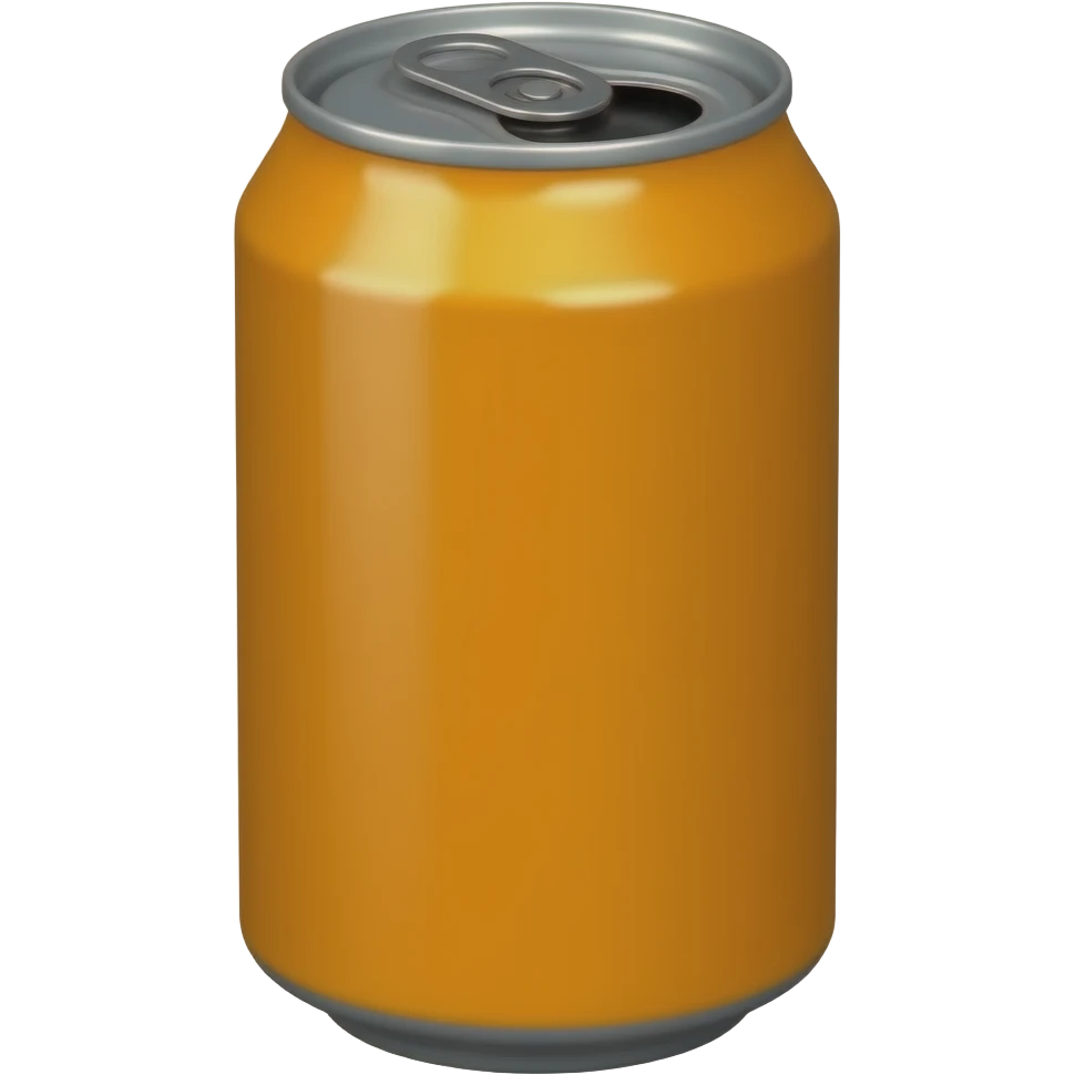 can in simple orange color with black cap emoji