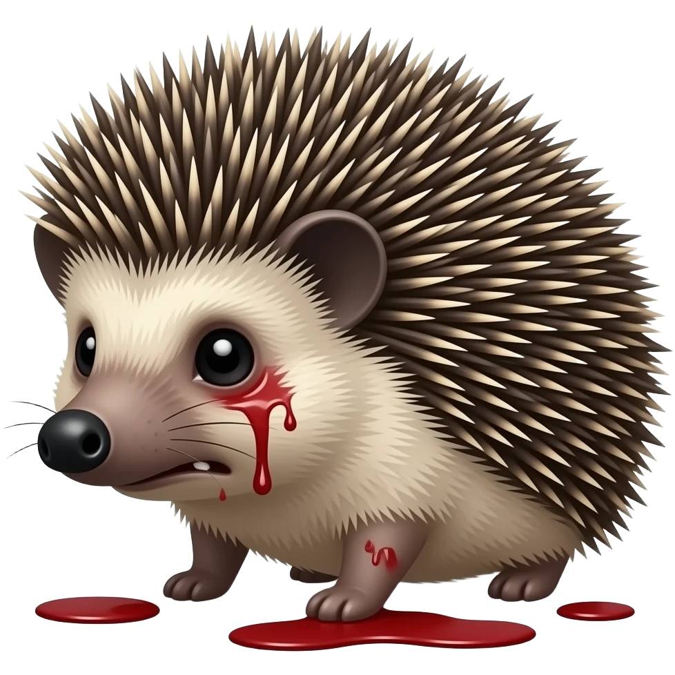Bleeding  hedgehog emoji