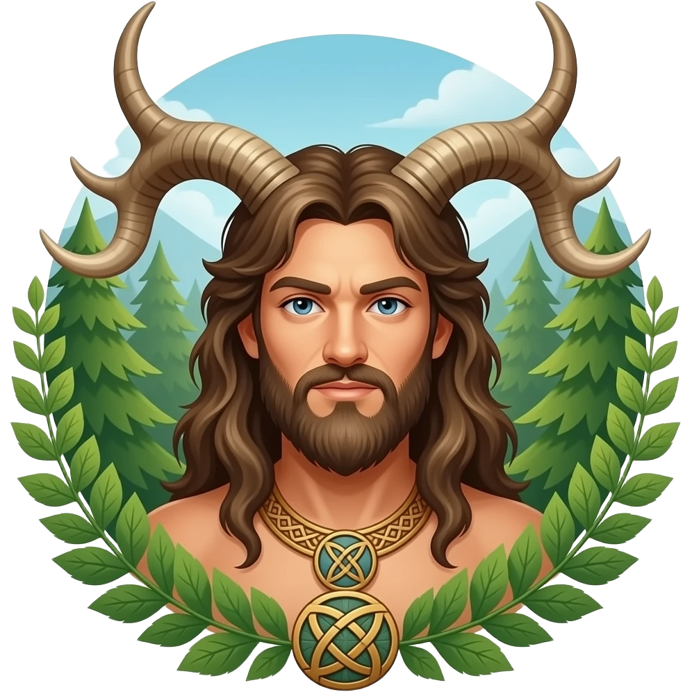 And emoji of the Celtic horned God known as the Lord of all things wild,  the Green Man of the forest... "Cernonnus" emoji