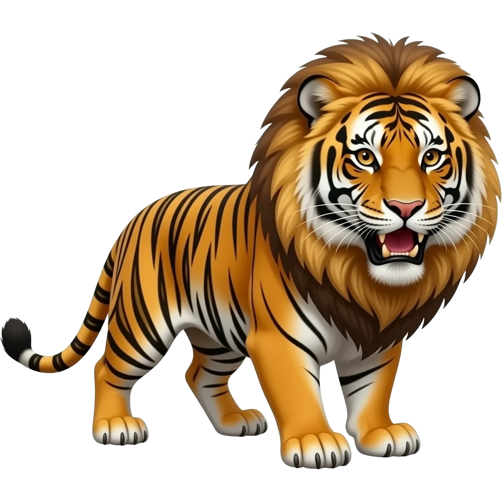The Tiger kills a barbary lion emoji