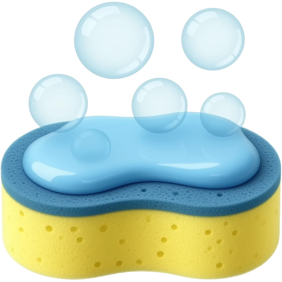 soap bubles sponge blue emoji