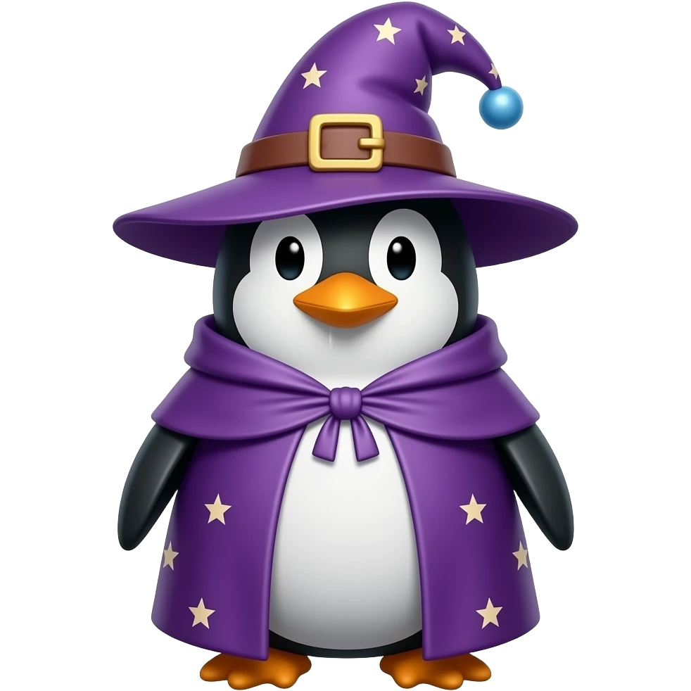 Penguin Wizard emoji