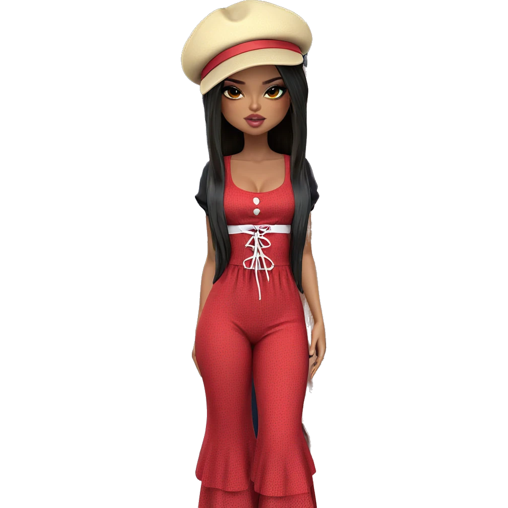 dark beauty with hat emoji