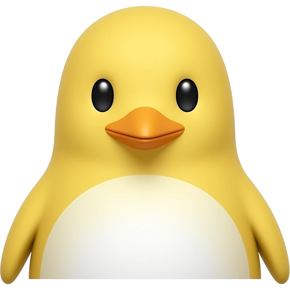 light yellow penguin head and shoulders emoji