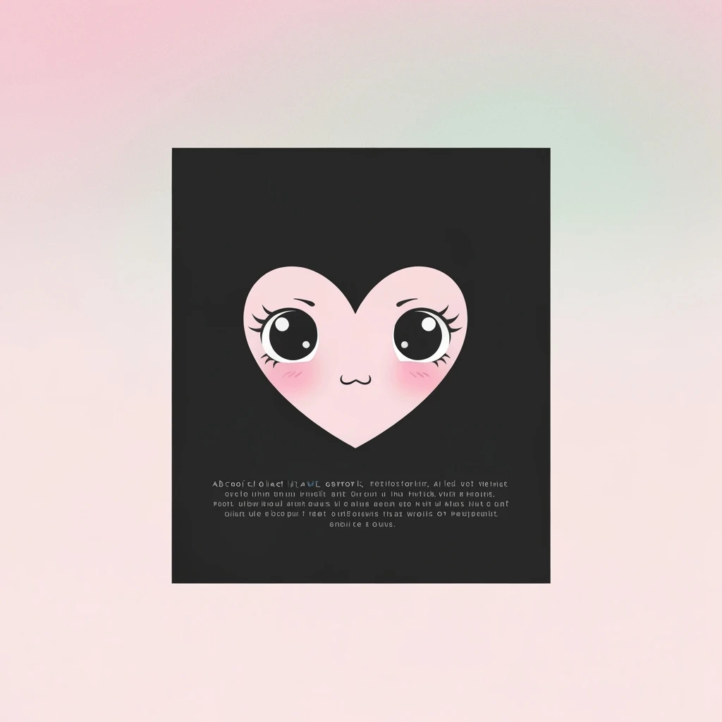 pastel emo banner with a heart accent, cute, expressive, minimal, variation 4 emoji