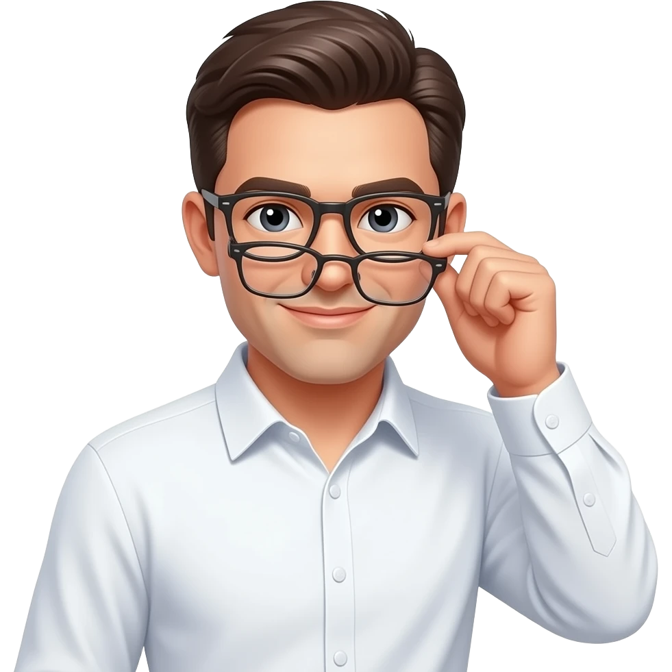 man removed his eyeglasses emoji