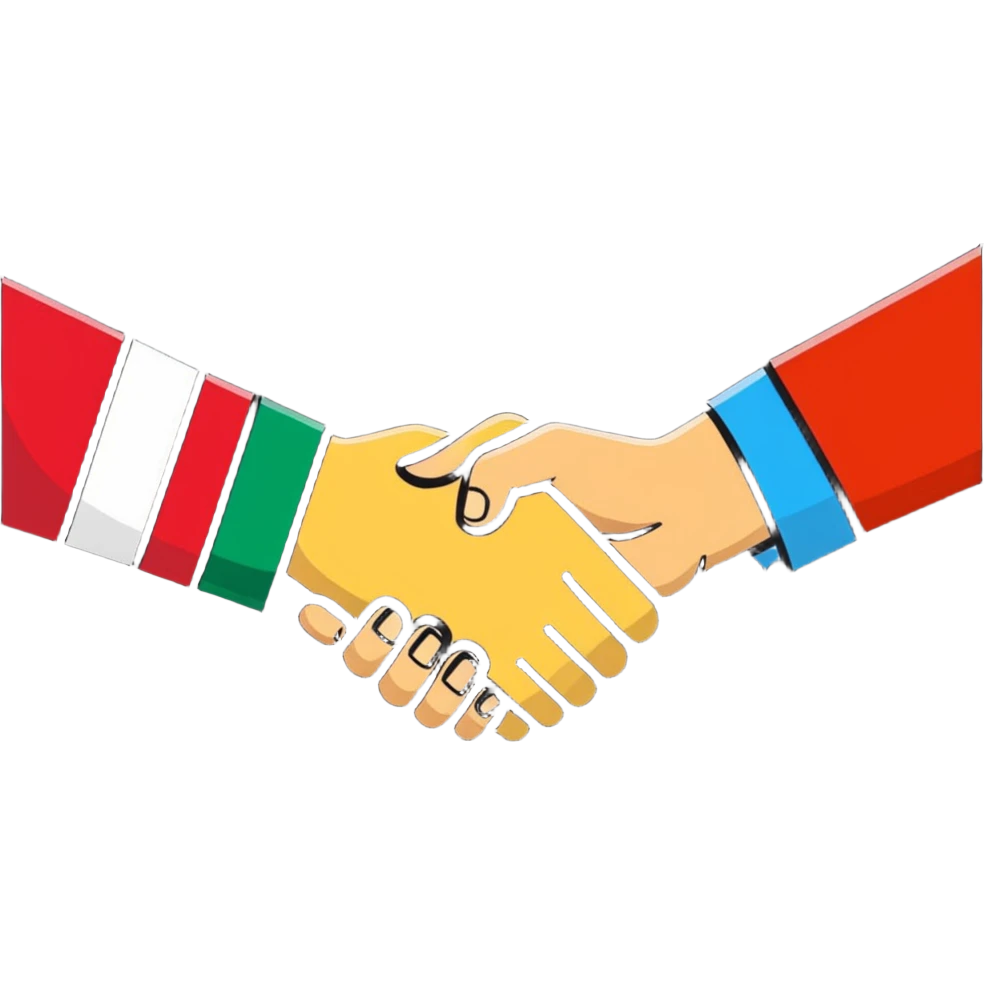 iran and america shaking hand emoji
