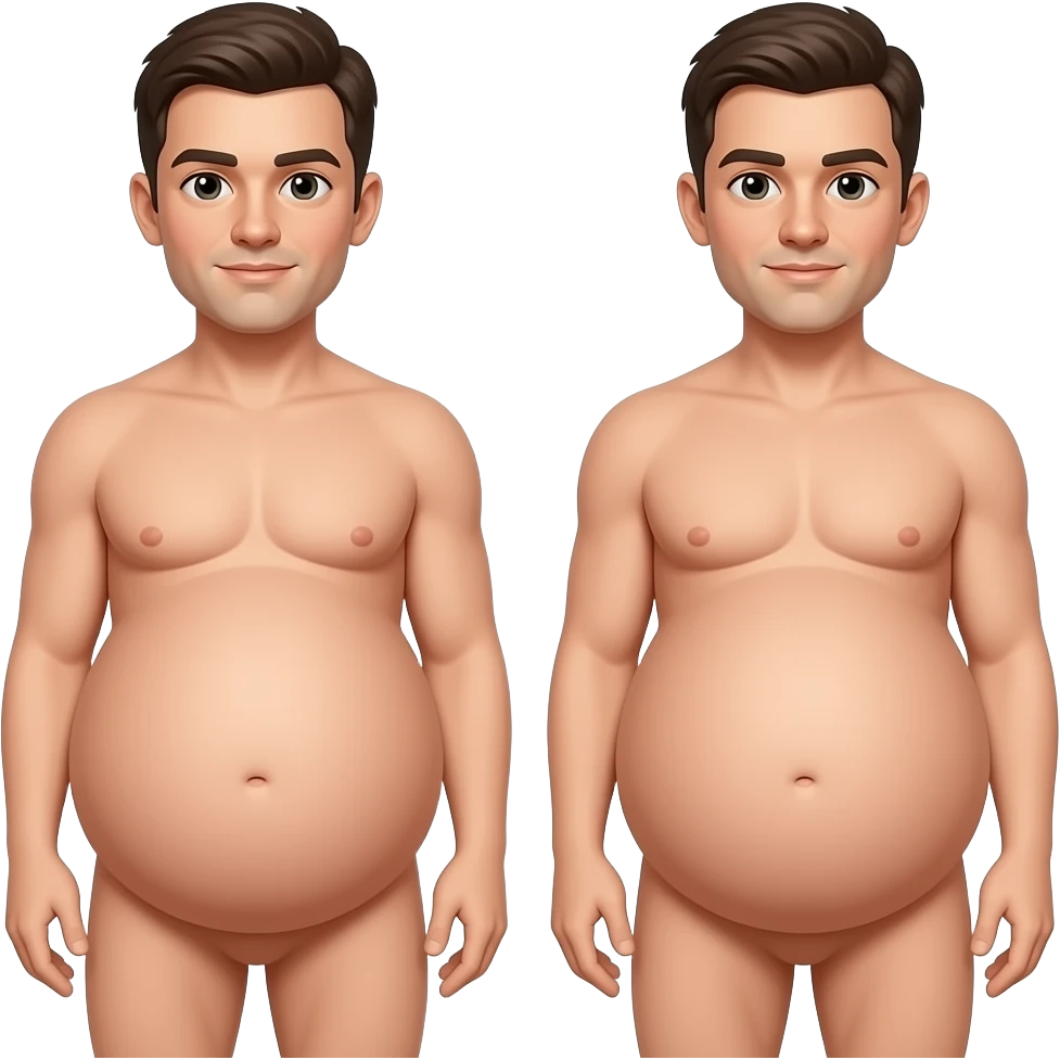 Two Naked Men with big butts and vaginas. emoji